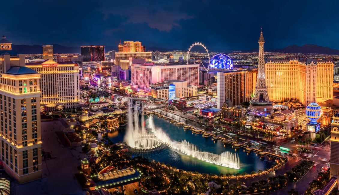 Las Vegas Strip arial shot
