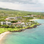 Maui drone view of hotel